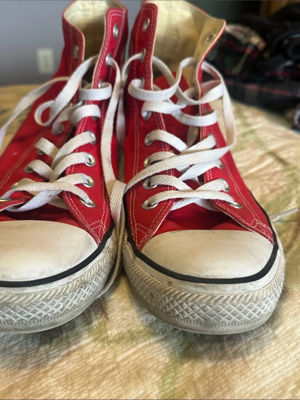 Converse Red High-Top Sneakers